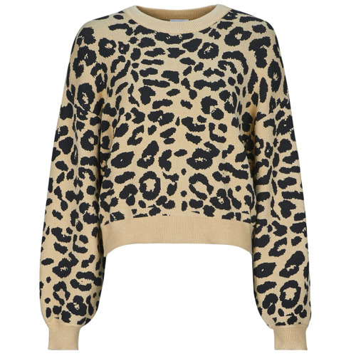 Clothing Women jumpers Noisy May NMCHARLOTT  Black / Beige