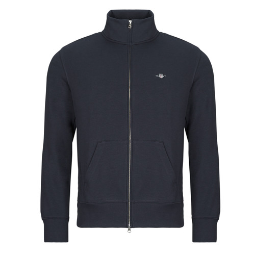 Clothing Men sweaters Gant REG SHIELD FULL ZIP SWEAT Marine