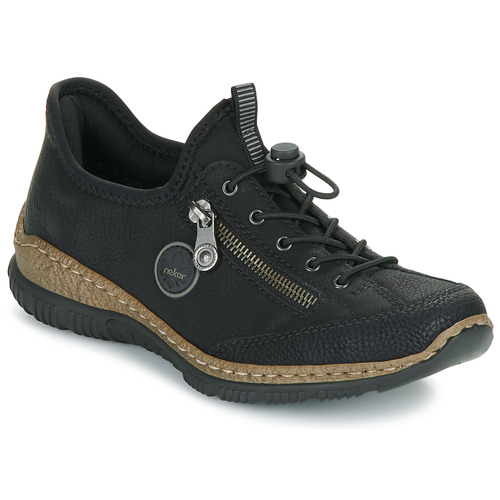 Shoes Women Low top trainers Rieker N3267-01 Black