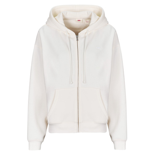 Clothing Women sweaters Levi's EVERYDAY ZIP HOODIE Beige