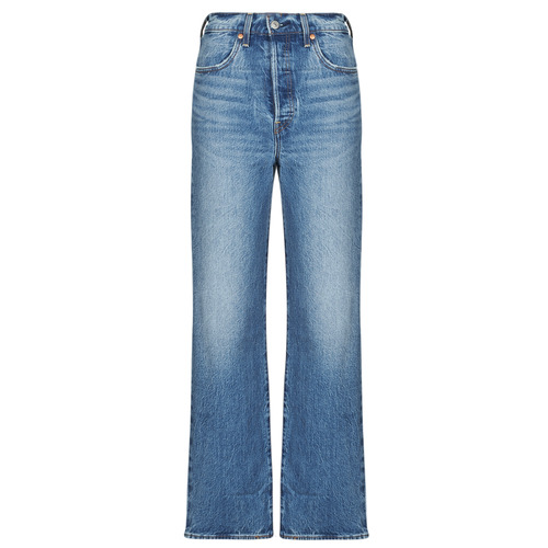 Clothing Women straight jeans Levi's RIBCAGE STRAIGHT ANKLE Blue