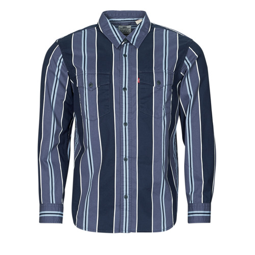 Clothing Men long-sleeved shirts Levi's RELAXED FIT WESTERN Marine