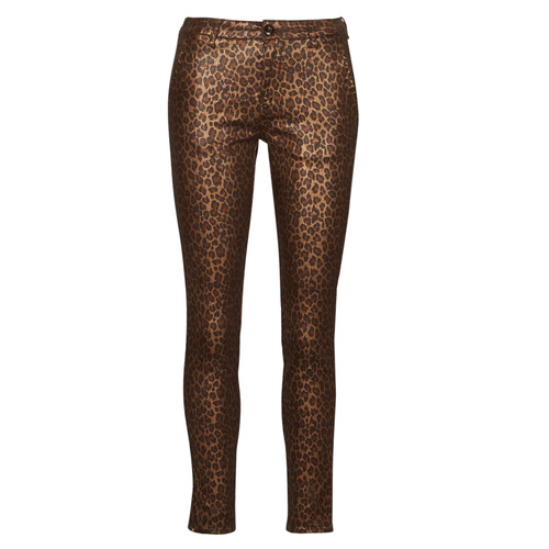 Clothing Women chinos Le Temps des Cerises FLEXO Leopard