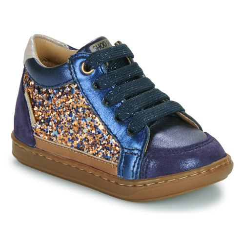 Shoes Girl High top trainers Shoo Pom BOUBA CONNECT Marine / Gold