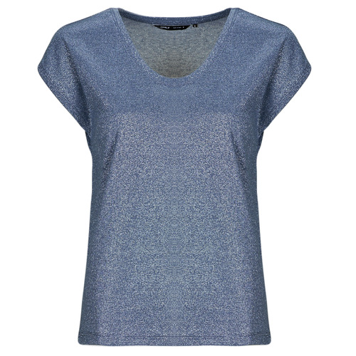 Clothing Women short-sleeved t-shirts Only ONLSILVERY Blue