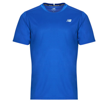 Clothing Men short-sleeved t-shirts New Balance CORE RUN SHORT SLEEVES Blue