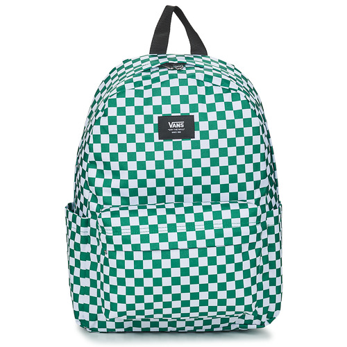 Bags Rucksacks Vans OLD SKOOL GROM CHECK BACKPACK White / Green