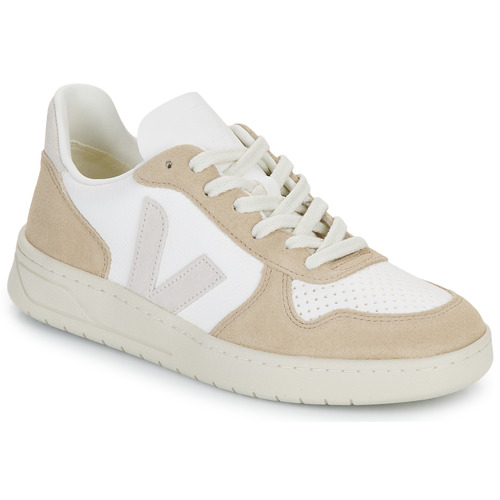 Shoes Low top trainers Veja V-10 White / Beige