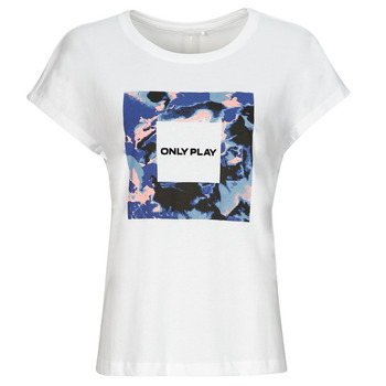 Clothing Women short-sleeved t-shirts Only Play ONPAUB-SKY White / Marine