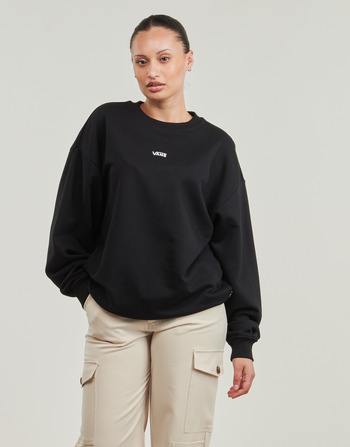 Clothing Women sweaters Vans FLYING V OS FT LS CREW Black