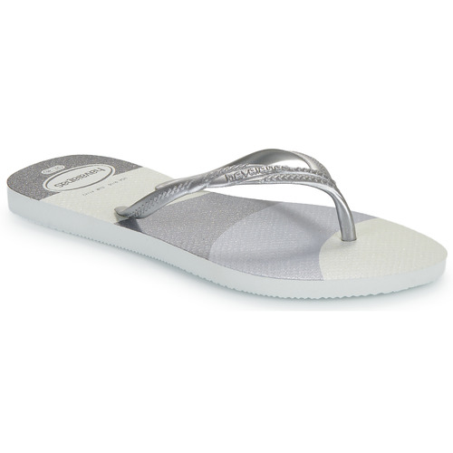 Shoes Women Flip flops Havaianas FANTASIA GLOSS White / Grey