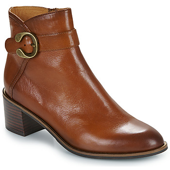 Shoes Women Ankle boots Mam'Zelle TIRIBA Brown