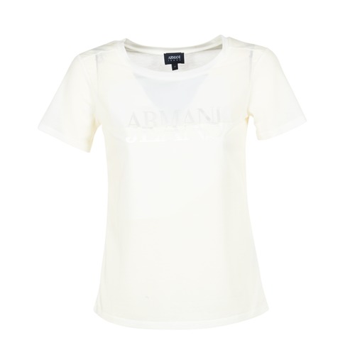 Clothing Women short-sleeved t-shirts Armani jeans KAJOLA White