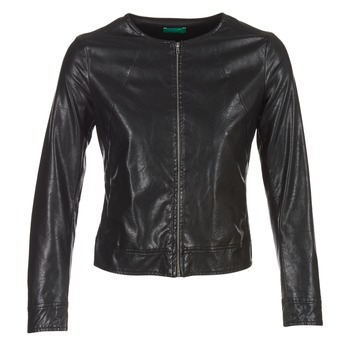 Clothing Women Leather jackets / Imitation leather Benetton JANOURA Black