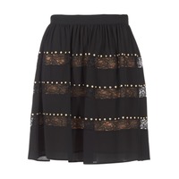 Clothing Women Skirts MICHAEL Michael Kors HT/ LACE MIX Black