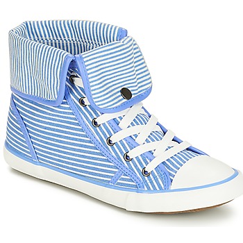 Shoes Women High top trainers André GIROFLE White / Blue