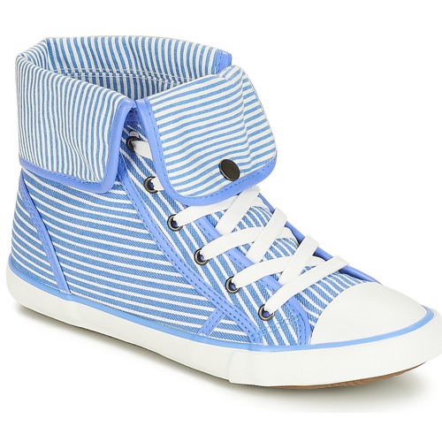 Shoes Women High top trainers André GIROFLE White / Blue