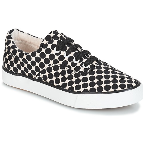 Shoes Women Low top trainers André FUSION Polka dot / Black