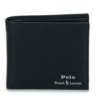 laukut Miehet Lompakot Polo Ralph Lauren GLD FL BFC-WALLET-SMOOTH LEATHER Musta