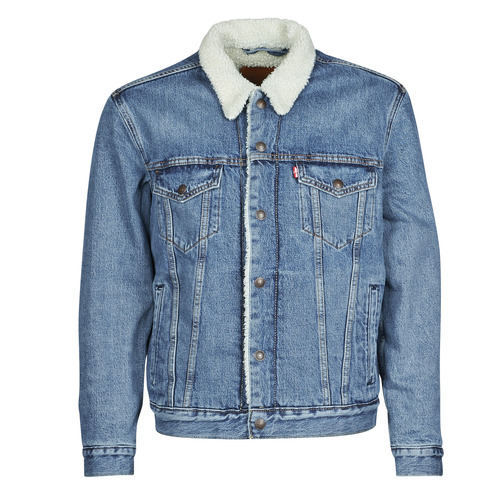 vaatteet Miehet Farkkutakki Levi's TYPE 3 SHERPA TRUCKER Sininen