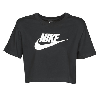 vaatteet Naiset Lyhythihainen t-paita Nike W NSW TEE ESSNTL CRP ICN FTR Musta