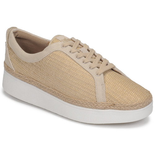 kengät Naiset Matalavartiset tennarit FitFlop RALLY BASKET WEAVE SNEAKERS Beige