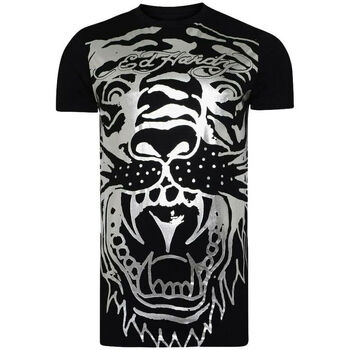 vaatteet Miehet Lyhythihainen t-paita Ed Hardy Big-tiger t-shirt Musta