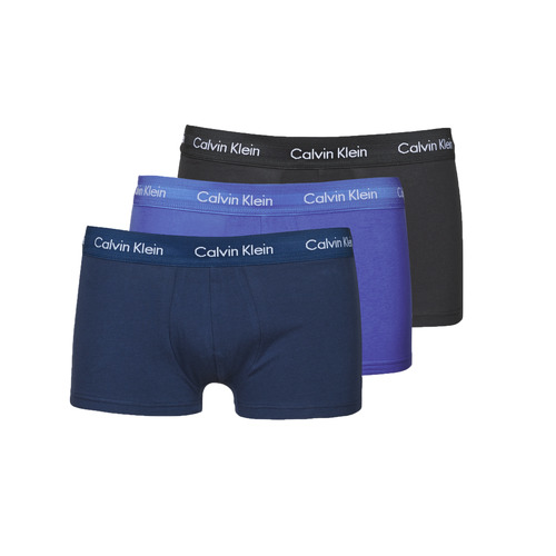 Alusvaatteet Miehet Bokserit Calvin Klein Jeans RISE TRUNK X3 Laivastonsininen / Sininen / Musta