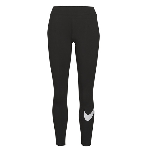 vaatteet Naiset Legginsit Nike NSESSNTL GX MR LGGNG SWSH Musta / Valkoinen