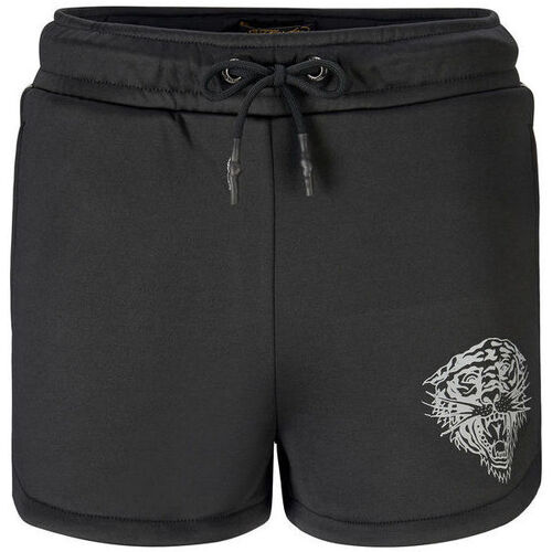 vaatteet Miehet Shortsit / Bermuda-shortsit Ed Hardy Tiger glow runner short black Musta