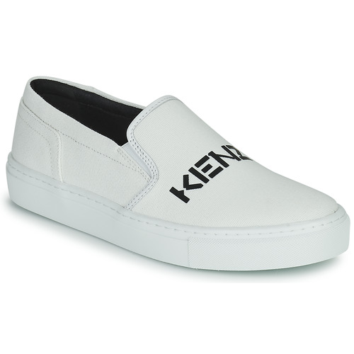 kengät Naiset Tennarit Kenzo K-SKATE SLIP-ON KENZO LOGO Valkoinen