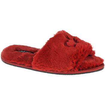 kengät Naiset Tossut Calvin Klein Jeans Slipper Sandal Fur Viininpunainen