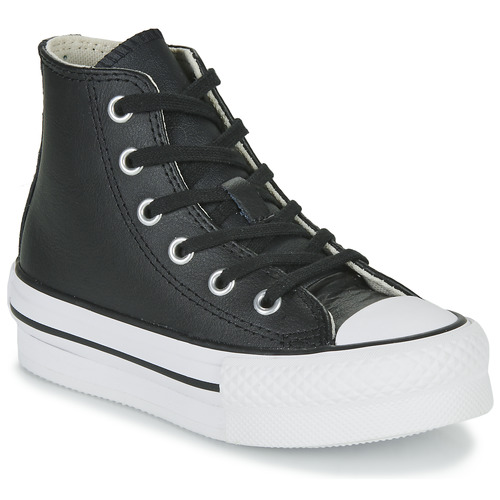 kengät Lapset Korkeavartiset tennarit Converse Chuck Taylor All Star Eva Lift Leather Foundation Hi Musta