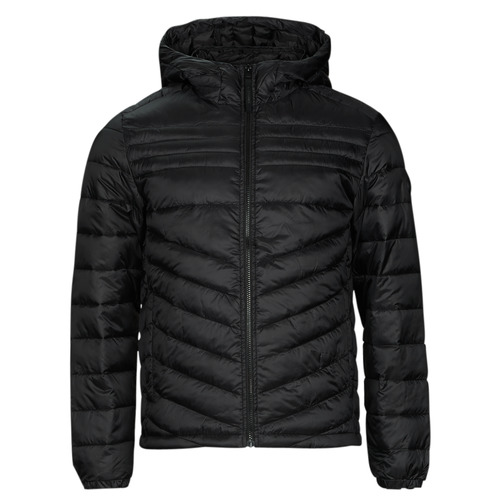 vaatteet Miehet Toppatakki Jack & Jones JJEHERO PUFFER HOOD Musta