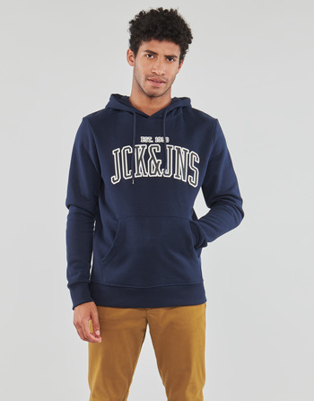 vaatteet Miehet Svetari Jack & Jones JJCEMB SWEAT HOOD Laivastonsininen