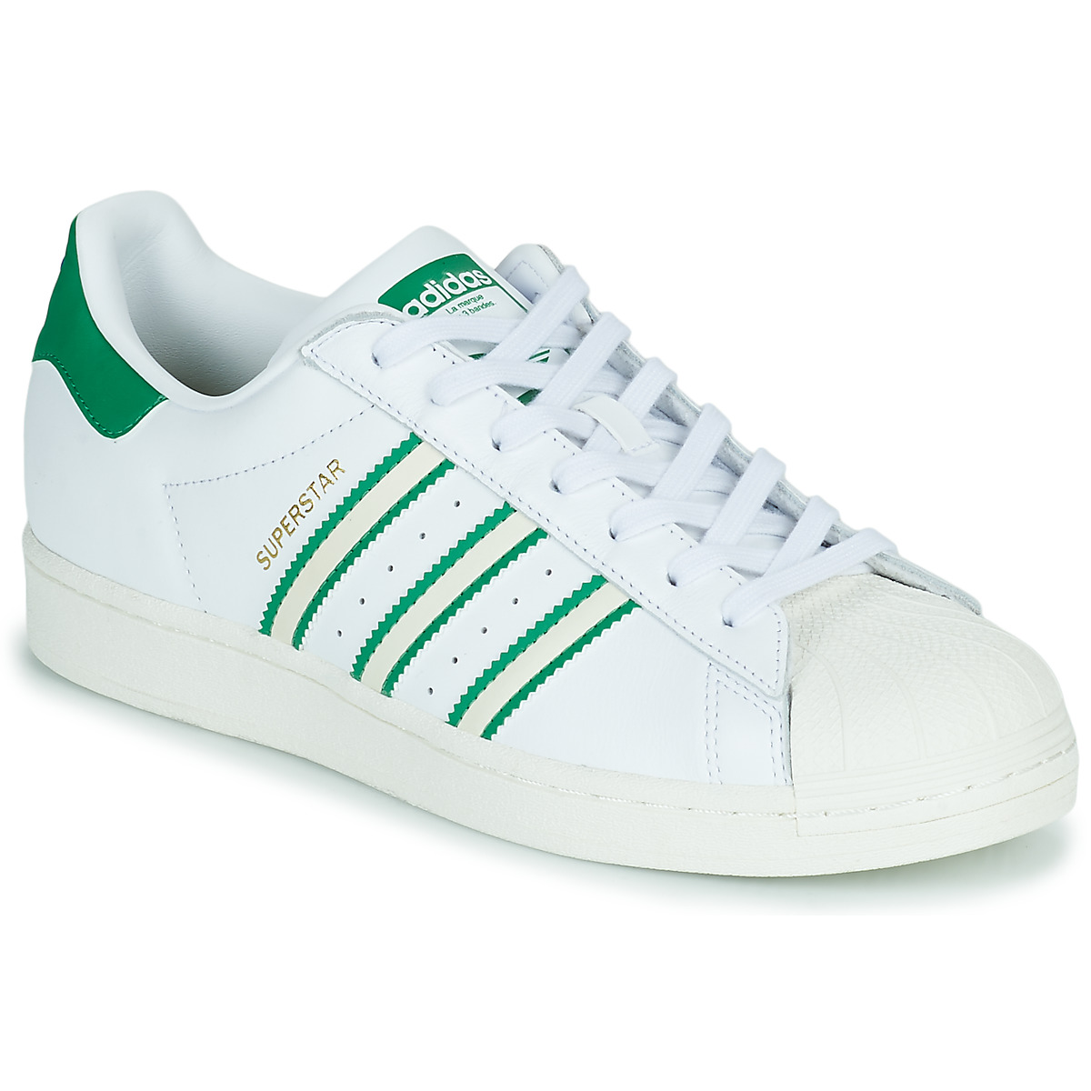 kengät Matalavartiset tennarit adidas Originals SUPERSTAR Valkoinen / Vihreä