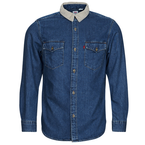 vaatteet Miehet Pitkähihainen paitapusero Levi's RELAXED FIT WESTERN Sininen / Kivipesu