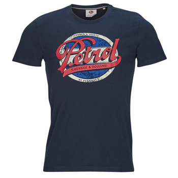 vaatteet Miehet Lyhythihainen t-paita Petrol Industries T-Shirt SS Classic Print Laivastonsininen