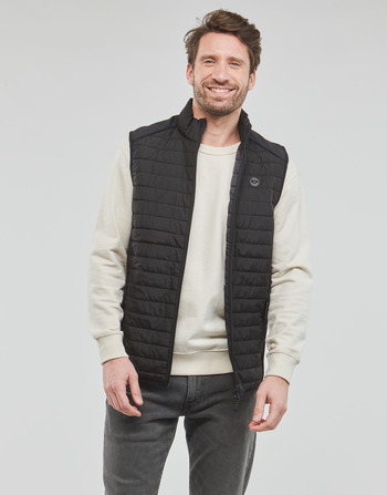 vaatteet Miehet Toppatakki Jack & Jones JJEMULTI BODYWARMER COLLAR Musta