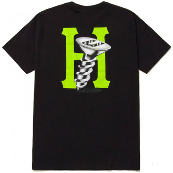 vaatteet Miehet T-paidat & Poolot Huf T-shirt hardware ss Musta