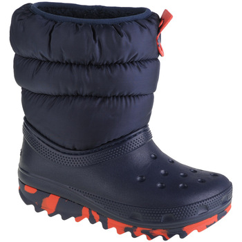 kengät Pojat Talvisaappaat Crocs Classic Neo Puff Boot Kids Sininen