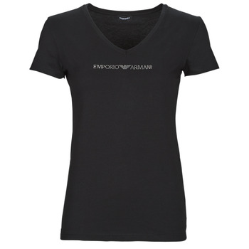 vaatteet Naiset Lyhythihainen t-paita Emporio Armani T-SHIRT V NECK Musta