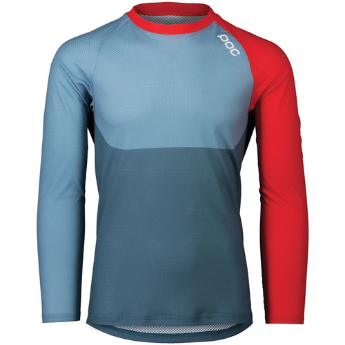 vaatteet Miehet T-paidat & Poolot Poc 52844-8282 MTB PURE LS JERSEY CALCITE BLUE/PROSMANE RED Monivärinen