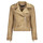 vaatteet Naiset Nahkatakit / Tekonahkatakit Only ONLSCOOTIE FAUX SUEDE BIKER JACKET OTW Beige