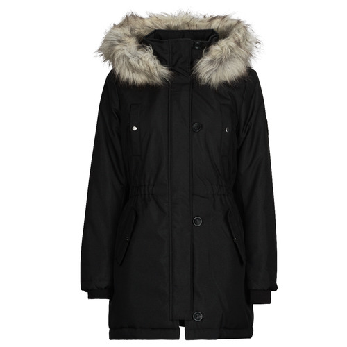 vaatteet Naiset Parkatakki Only ONLIRIS FUR WINTER PARKA CC 2023 OTW Musta