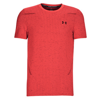 vaatteet Miehet Lyhythihainen t-paita Under Armour Seamless Grid SS Viininpunainen