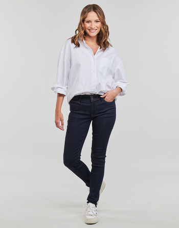 vaatteet Naiset Skinny-farkut Levi's 711 DOUBLE BUTTON Laivastonsininen