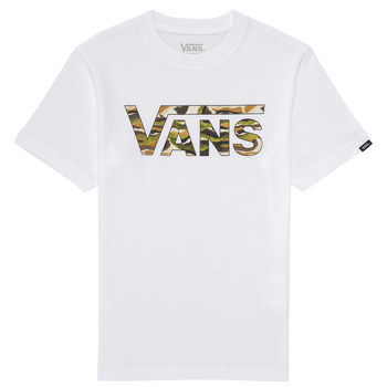 vaatteet Pojat Lyhythihainen t-paita Vans VANS CLASSIC LOGO FILL Valkoinen