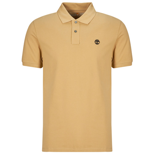 vaatteet Miehet Lyhythihainen poolopaita Timberland Pique Short Sleeve Polo Beige