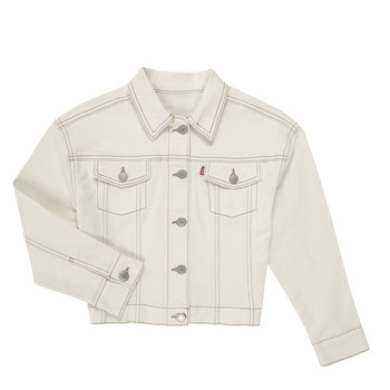 vaatteet Tytöt Farkkutakki Levi's COLOR BABY BAGGY TRUCKER Denim / Beige